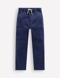Boden Pantalons-Pantalon slim à enfiler Sergé bleu marine universitaire