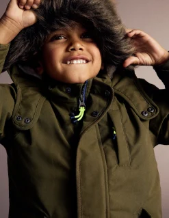 Boden Manteaux & Vestes-Parka imperméable Vert des bois