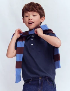 Boden Tops & T-Shirts-Polo flammé Bleu chiné