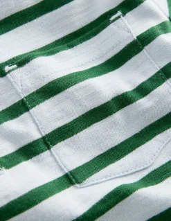 Boden Tops & T-Shirts-Polo flammé Bleu brumeux/vert pin