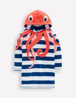 Boden Maillots & Tenues De Plage-Poncho en éponge à appliqué Pieuvre rayé