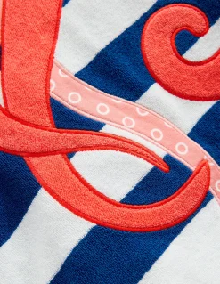 Boden Maillots & Tenues De Plage-Poncho en éponge à appliqué Pieuvre rayé