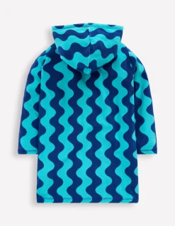 Boden Maillots & Tenues De Plage-Poncho en éponge à fermeture zippée Vagues bleu