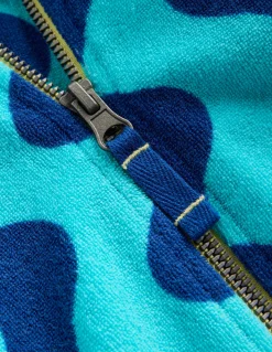 Boden Maillots & Tenues De Plage-Poncho en éponge à fermeture zippée Vagues bleu