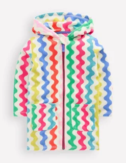 Boden Maillots & Tenues De Plage-Poncho en éponge Romie à fermeture zippée Vague arc-en-ciel multi