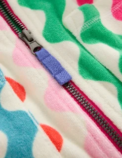Boden Maillots & Tenues De Plage-Poncho en éponge Romie à fermeture zippée Vague arc-en-ciel multi