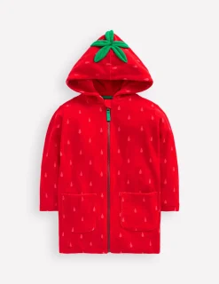 Boden Maillots & Tenues De Plage|Ensembles Assortis-Poncho fun zippé Romie en éponge Rouge tarte aux fraises