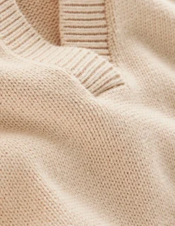 Boden Pulls & Gilets-Pull à col tunisien en coton Pêche amande