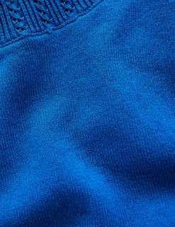 Boden Tenues De Travail|Pulls & Gilets-Pull col rond Emilia en coton Bleu Martin-pêcheur
