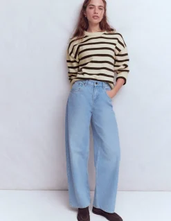 Boden Pulls & Gilets-Pull décontracté Lucy en coton Ivoire, marron