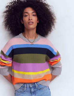 Boden Pulls & Gilets-Pull décontracté Lucy en coton Mutli, arc-en-ciel