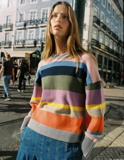 Boden Pulls & Gilets-Pull décontracté Lucy en coton Mutli, arc-en-ciel