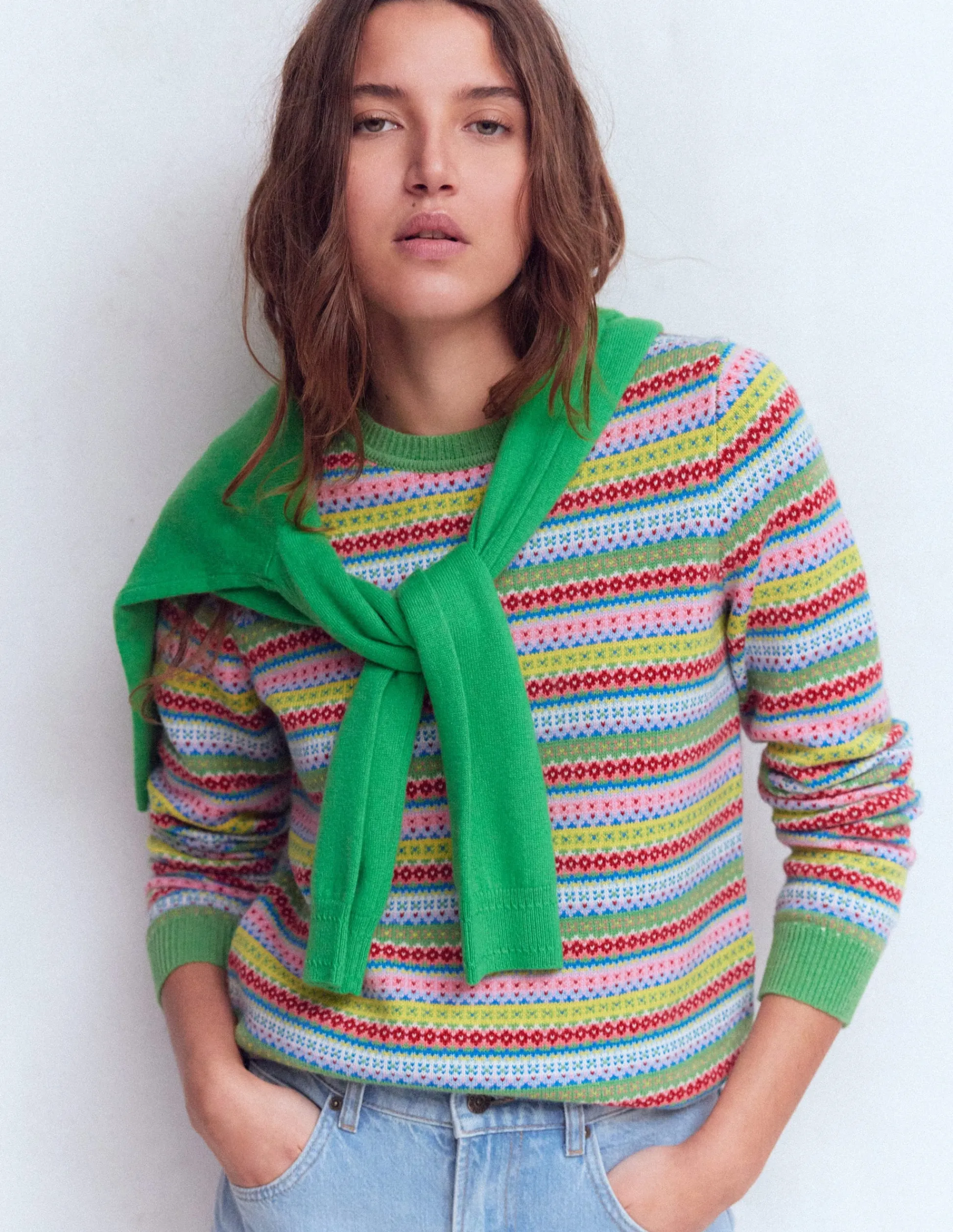 Boden Pulls & Gilets-Pull Edie à motif jacquard Multi, motif géométrique traditionnel