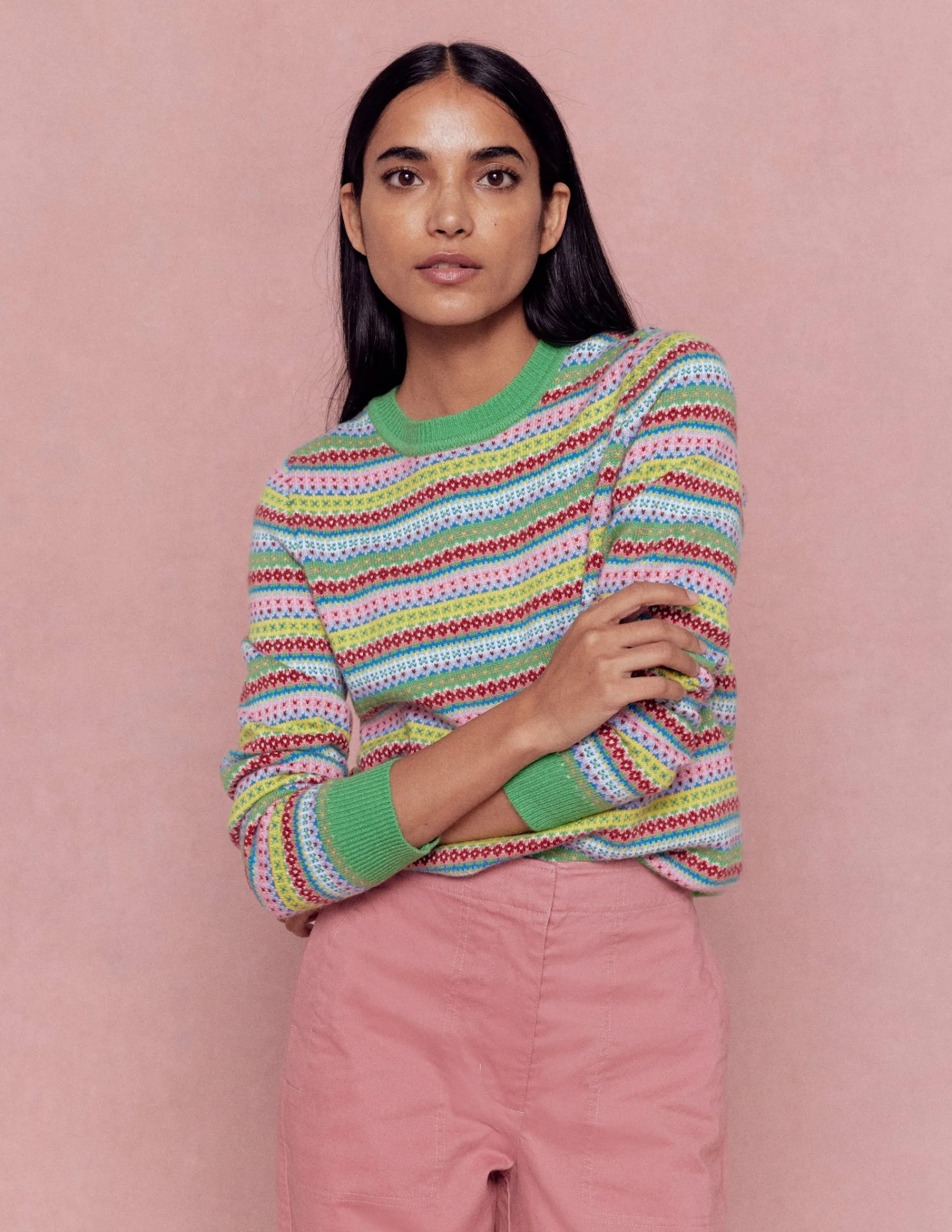 Boden Pulls & Gilets-Pull Edie à motif jacquard Multi, motif géométrique traditionnel