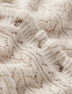 Boden Pulls & Gilets-Pull Eloise à col tunisien et volants Ivoire chaud