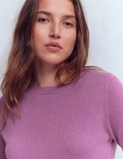 Boden Tenues De Travail-Pull Eva col rond en cachemire Violet trèfle
