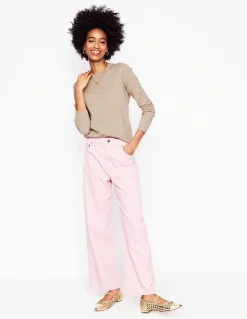 Boden Cachemire|Tenues De Travail-Pull Eva col rond en cachemire Chinchilla Chiné