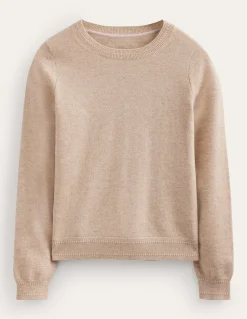 Boden Cachemire|Tenues De Travail-Pull Eva col rond en cachemire Chinchilla Chiné