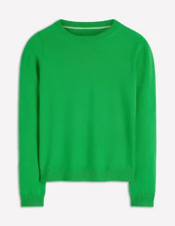 Boden Cachemire|Tenues De Travail-Pull Eva col rond en cachemire Vert printemps