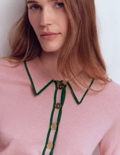 Boden Tenues De Travail-Pull Liz à col tunisien Lilas