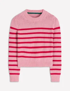 Boden Pulls & Gilets-Pull Lucy en coton épais Rose/rouge