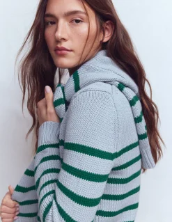 Boden Pulls & Gilets-Pull Lucy en coton épais Bleu/vert