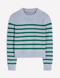 Boden Pulls & Gilets-Pull Lucy en coton épais Bleu/vert