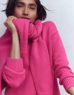 Boden Pulls & Gilets-Pull Lucy oversize en coton Rose pivoine