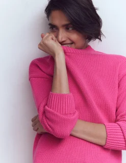 Boden Pulls & Gilets-Pull Lucy oversize en coton Rose pivoine