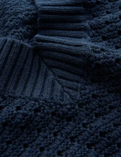 Boden Pulls & Gilets-Pull Maeve en coton texturé Bleu marine