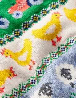 Boden Pulls & Gilets-Pull motif jacquard Animaux de la ferme
