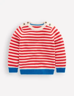 Boden Pulls & Gilets-Pull épais Rayé rouge haut risque/écru chiné