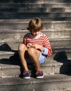 Boden Pulls & Gilets-Pull épais Rayé rouge haut risque/écru chiné