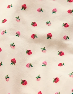 Boden Pyjamas & Chaussons-Pyjama court douillet Rayé fraise rose amande