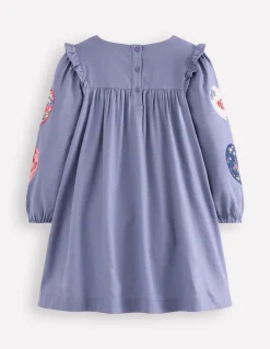 Boden Robes-Robe à appliqués cœurs Cœurs bleu ancien