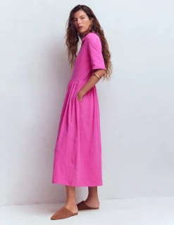 Boden Robes & Combinaisons|Midi-Robe à col Aria en jersey Passiflore