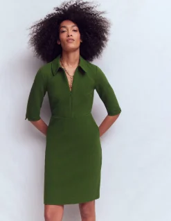 Boden Tenues De Travail|Robes & Combinaisons-Robe à manches courtes Cam en ottoman Sapin vert