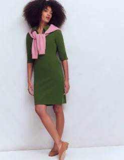 Boden Tenues De Travail|Robes & Combinaisons-Robe à manches courtes Cam en ottoman Sapin vert