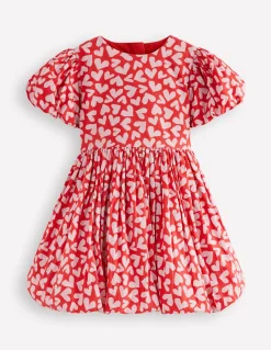 Boden Robes-Robe à ourlet bulle Cœurs rouge