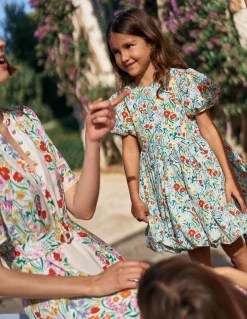 Boden Robes-Robe à ourlet bulle Motif Flower Vine chèvrefeuille