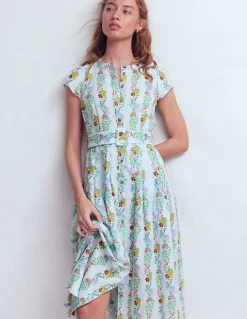 Boden Robes & Combinaisons|Longues-Robe Arabella en lin mélangé Bruyère, motif Blossom Trail