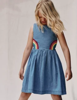 Boden Robes-Robe arc-en-ciel croisée dans le dos Arc-en-ciel délavé clair