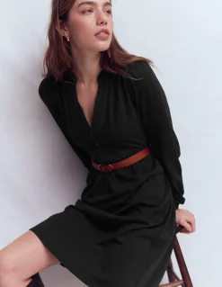 Boden Robes & Combinaisons|Robes Coupe Petite-Robe courte Amy en jersey Noir