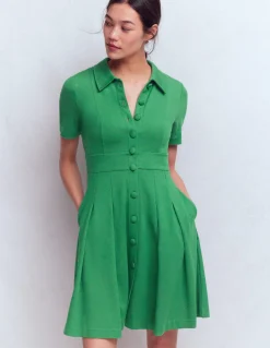 Boden Tenues De Travail|Robes & Combinaisons-Robe courte Bridget en point de Rome Vert frais