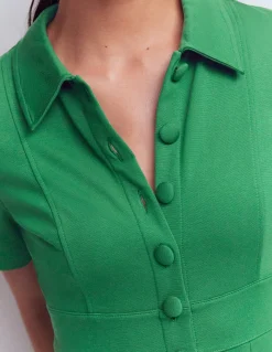 Boden Tenues De Travail|Robes & Combinaisons-Robe courte Bridget en point de Rome Vert frais