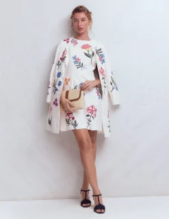 Boden Ensembles Assortis|Robes & Combinaisons-Robe courte habillée en lin Broderie blanche