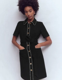 Boden Tenues De Travail|Robes & Combinaisons-Robe courte Loren à détails Noir