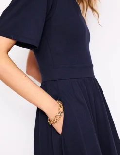 Boden Robes & Combinaisons|Courtes-Robe courte Louisa en jersey Bleu Marine