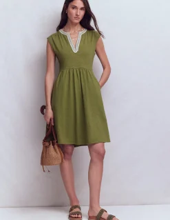 Boden Robes & Combinaisons|Robes Coupe Petite-Robe courte May en jersey Olive