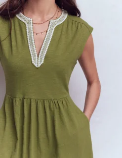 Boden Robes & Combinaisons|Robes Coupe Petite-Robe courte May en jersey Olive